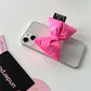 K-Style Barbicore Pink Puff Bowknot Phone Grip