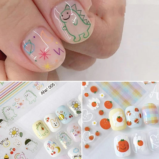 Cute Animals Nail Stickers Nail Art Decorations