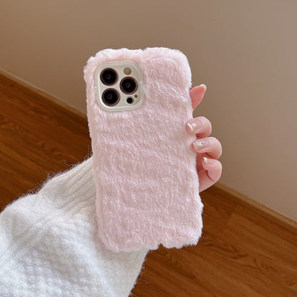 Cute Warm Faux Fur Plush Phone Case For iPhone