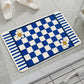 Smiley Daisy Checkered Bath Mat Decor Rug