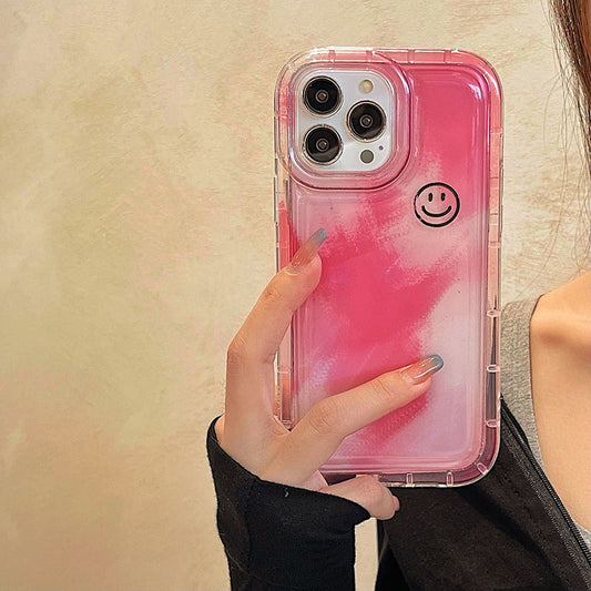 Cute Smiley Watercolor Painting iPhone Case