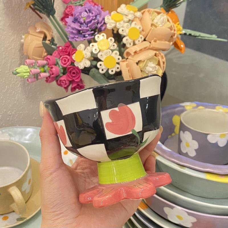 K-style Cute Irregular Flower Dessert Bowl