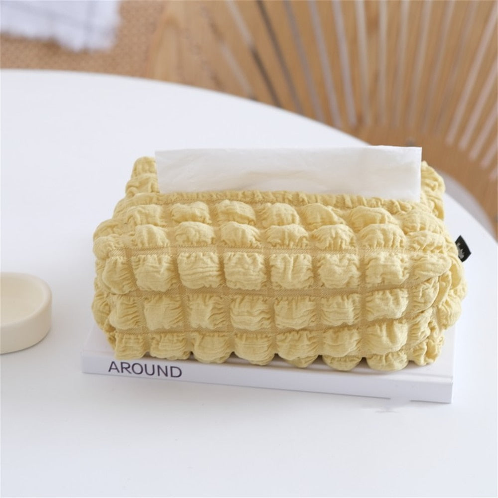 Cute Puff Quilted Cloth Tissue Box Cover