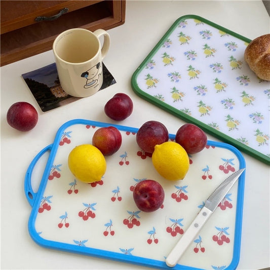 Lovely Retro Floral Cherry Cutting Board