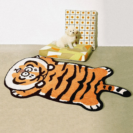 Cute Cartoon Tiger Rug Carpet