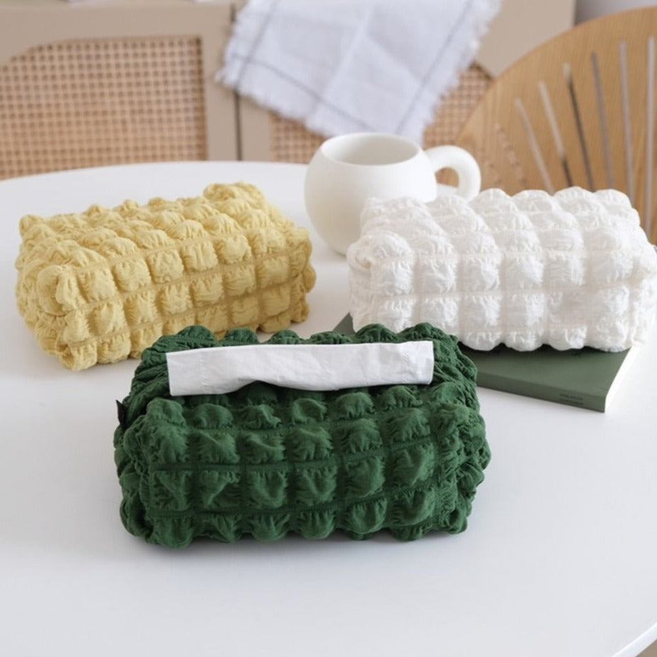 Cute Puff Quilted Cloth Tissue Box Cover