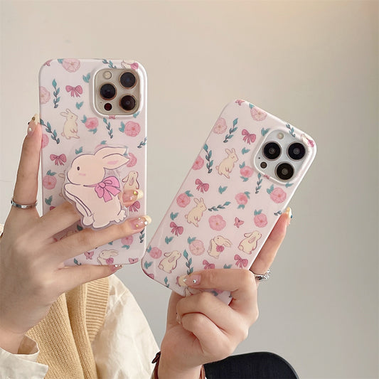 Cute K-style Pink Rabbit Phone Case