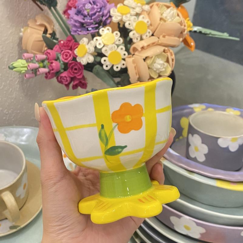 K-style Cute Irregular Flower Dessert Bowl