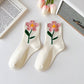 K-Style Candy Color Flower Socks