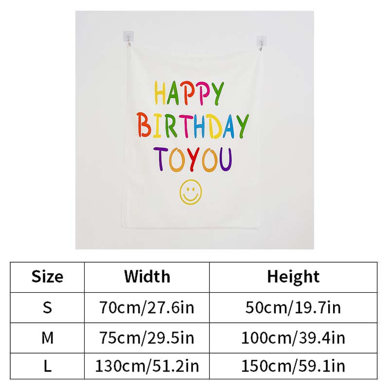 Rainbow Color Birthday Decoration Tapestry Photo Prop