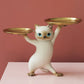 Adorable Dancing Cat figure with Tray