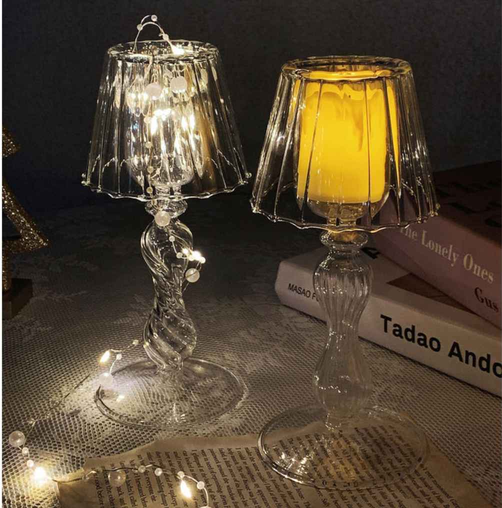 Vintage Table Lamp Tea Light Candle Holder