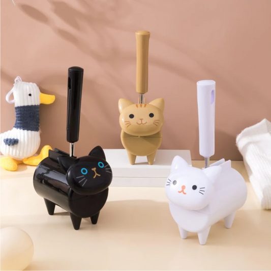 Cute Cat Dust Remover Pet Hair Lint Roller with Holder