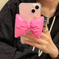 K-Style Barbicore Pink Puff Bowknot Phone Grip