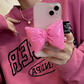 K-Style Barbicore Pink Puff Bowknot Phone Grip