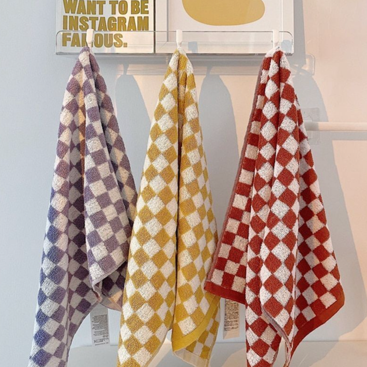 Retro Checkerboard Towel