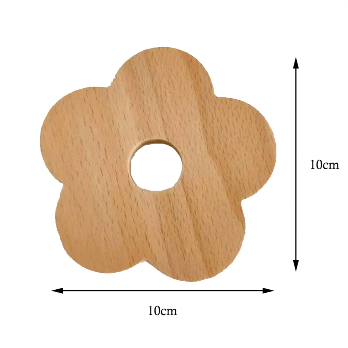 Wooden Daisy Flower Coaster with Holder