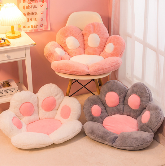 Cute Cat Paw Plush Seat Cushion