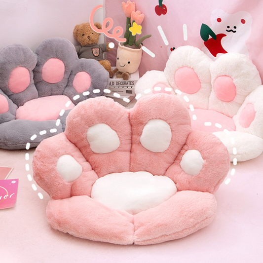 Cute Cat Paw Plush Seat Cushion