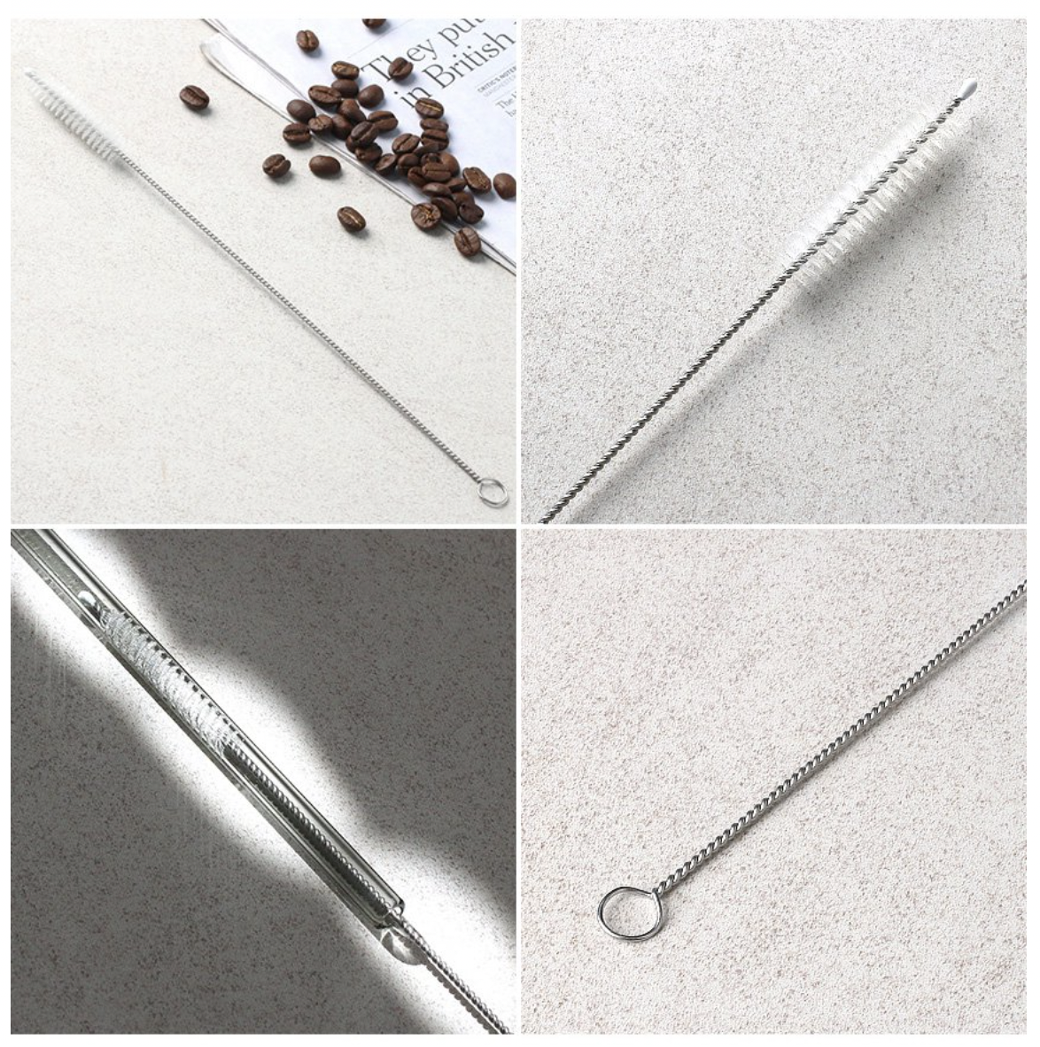 Reusable Boho Color Glass Straws