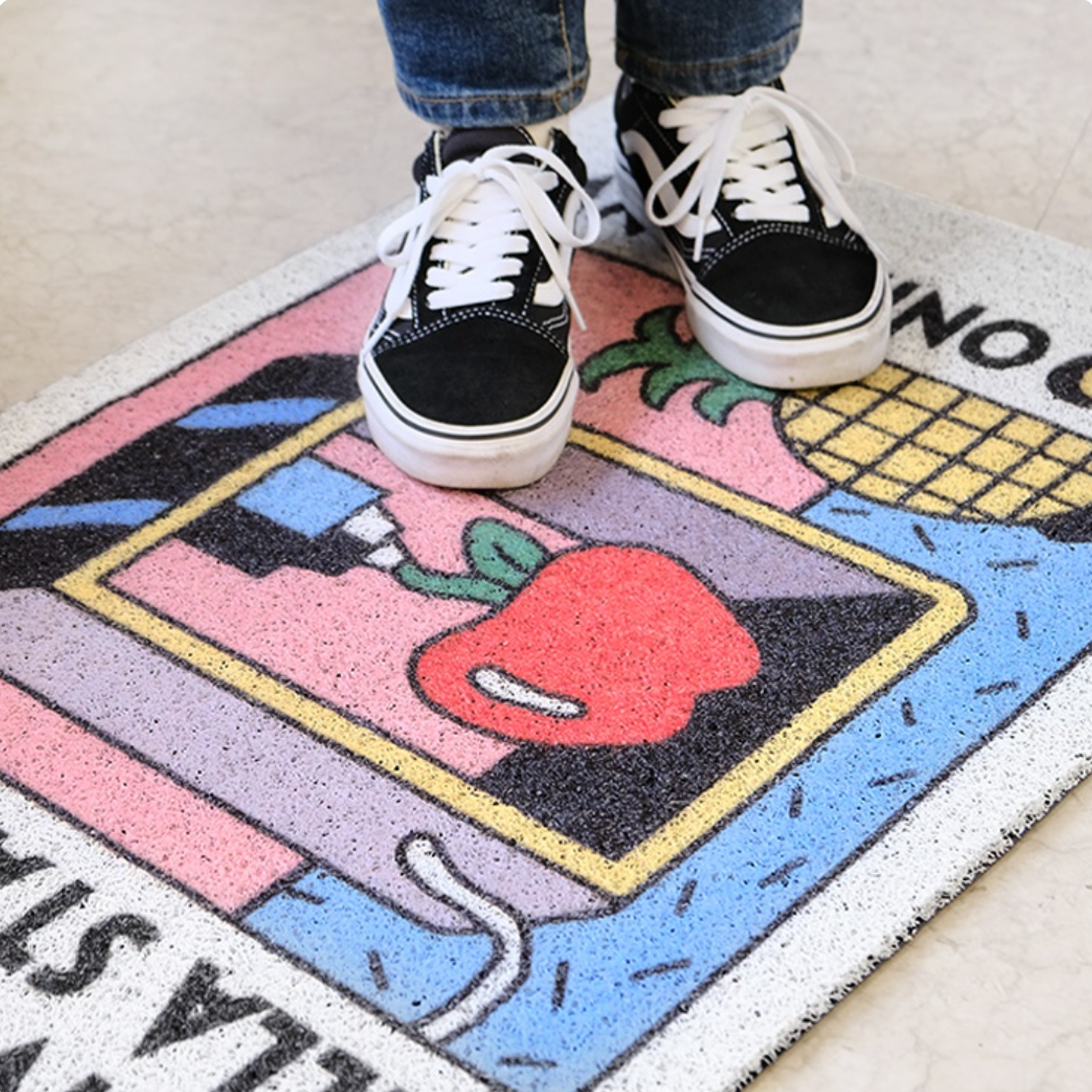 Vivid Abstract Cartoon Art Door Mat