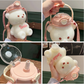 Cute Bear Water Bottle With Straw Portable Strap