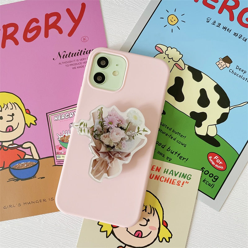 K-style Flower Bouquet Phone Grip holder