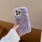 Cute Warm Faux Fur Plush Phone Case For iPhone