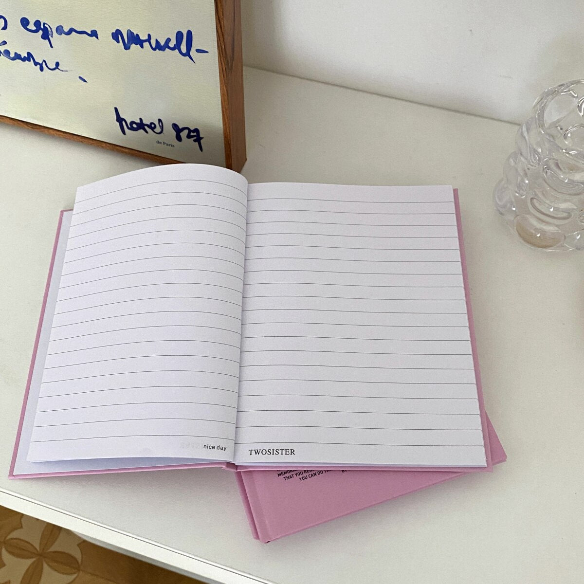 Lovely Barniecore Pink Note Diary