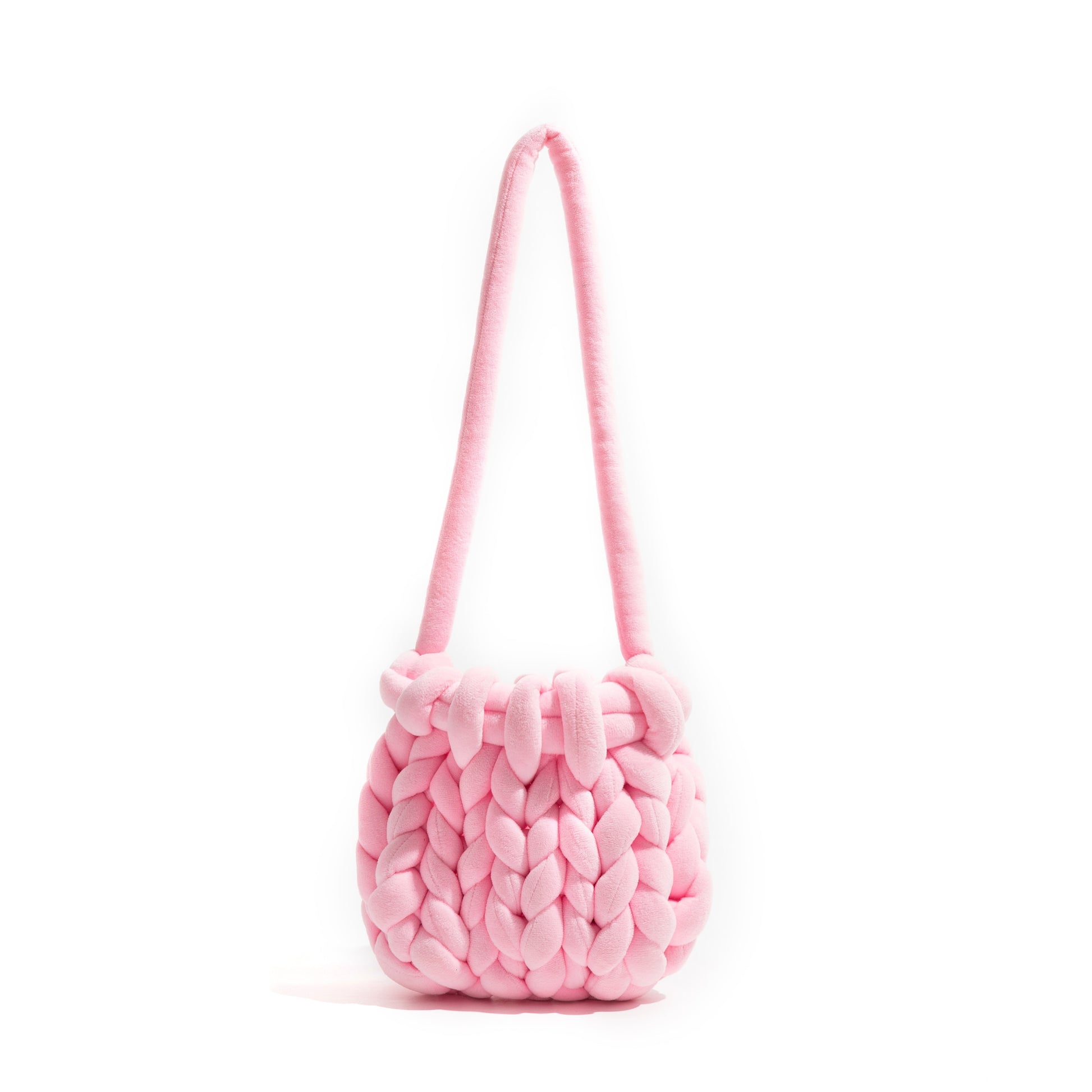 K-style Giant Chunky Plush Yarn Knitted Messenger Bag – HAPPY DAISY MARKET