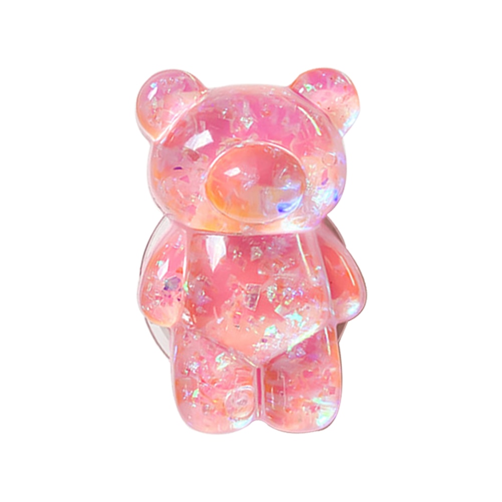 Cute Holographic Bear Phone Holder Grip