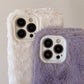 Cute Warm Faux Fur Plush Phone Case For iPhone