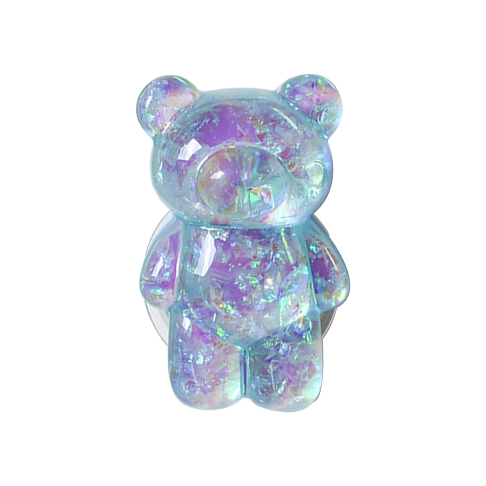 Cute Holographic Bear Phone Holder Grip