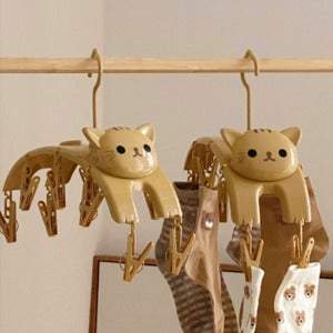 Cute Cat Drying Hanger Clothespin