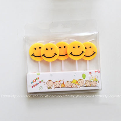 Smiley Cake Decoration Candles