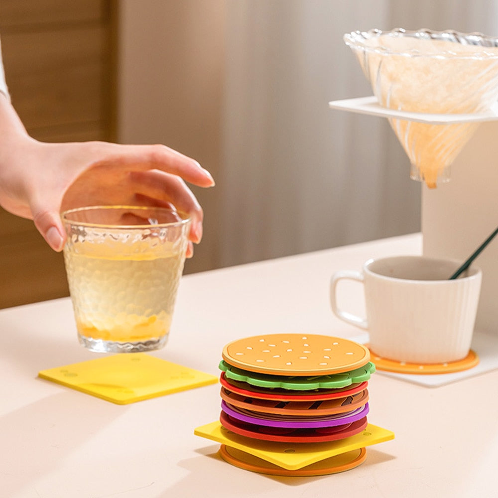 Cute Yummy Cheeseburger Coaster