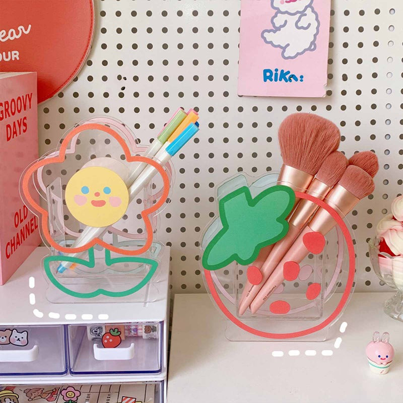 Kawaii Transparent Acrylic Pen Holder