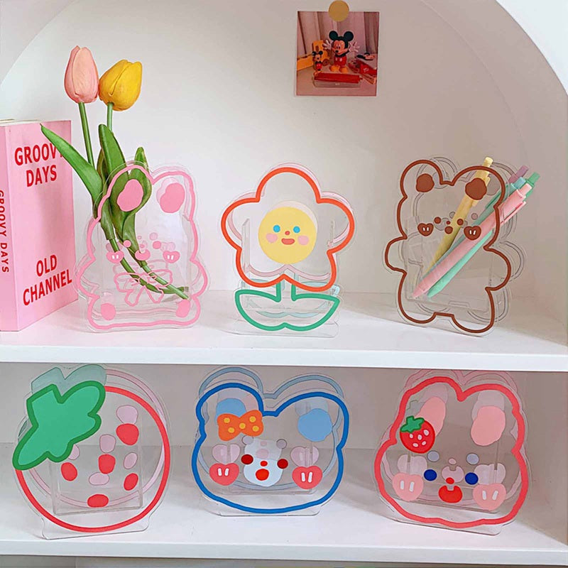 Kawaii Transparent Acrylic Pen Holder