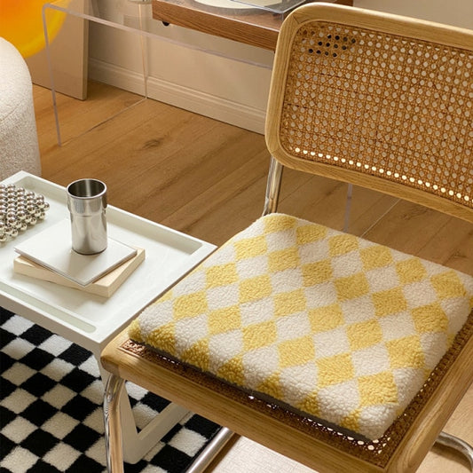 Retro Checkerboard Chair Pillow Cushion