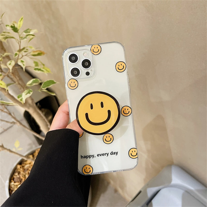 Smiley Face Flower iPhone Case with Grip