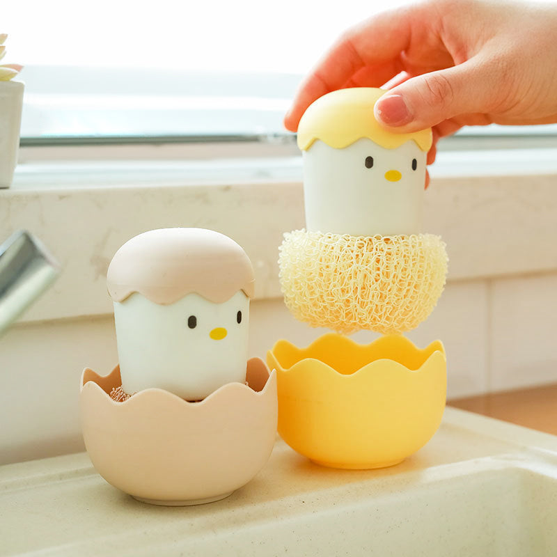 Cute Egg Kitchen Cleaning Brush