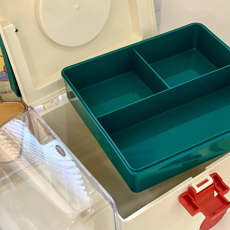 Heavy Duty Plastic First Aid Kit Storage Bin, Arts & Crafts Carrying C –  MyGift
