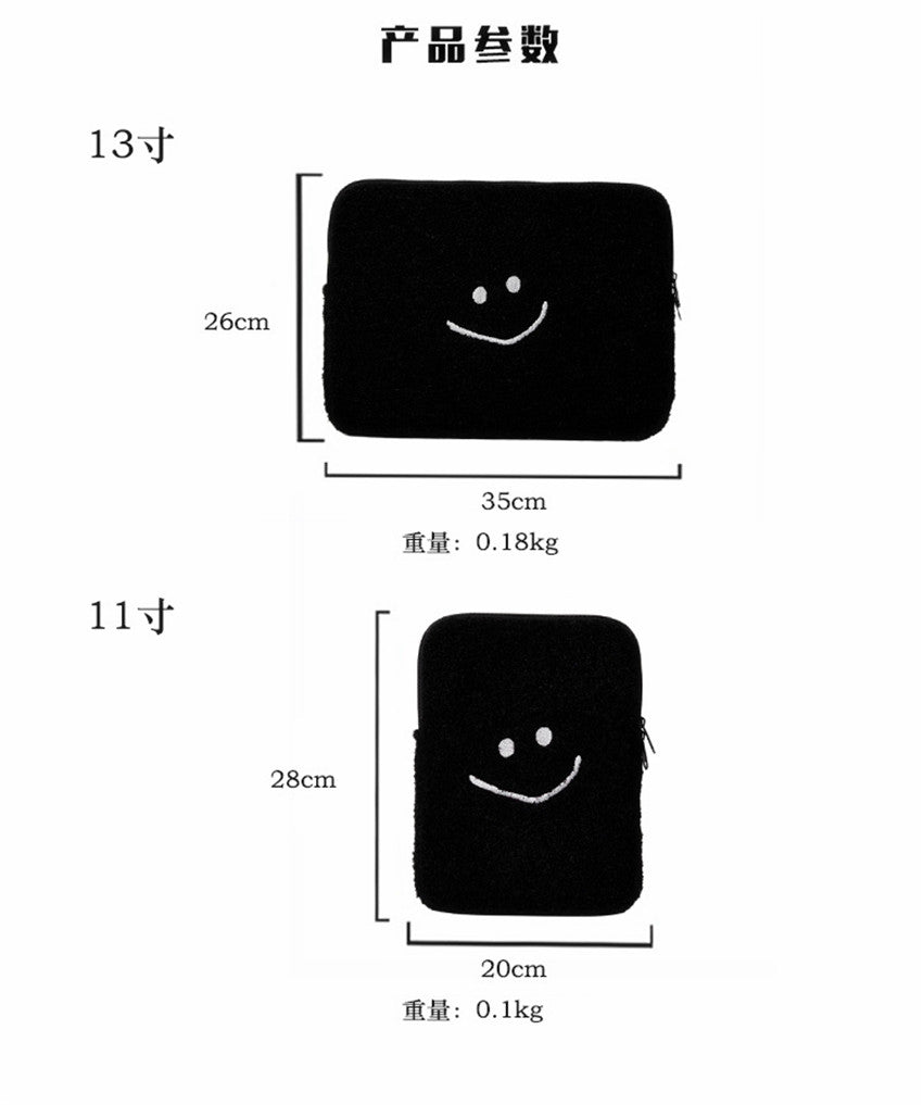 Smiley Tablet Laptop Sleeve Bag