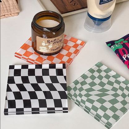 Retro Funky Checkerboard Coaster