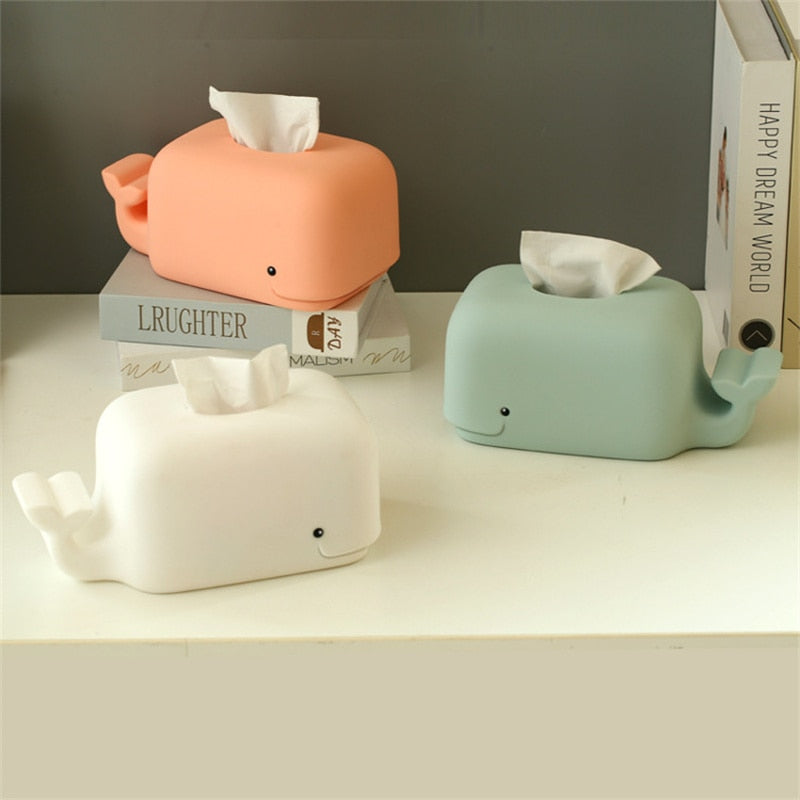 Cute Whale Silicone Tissue Box