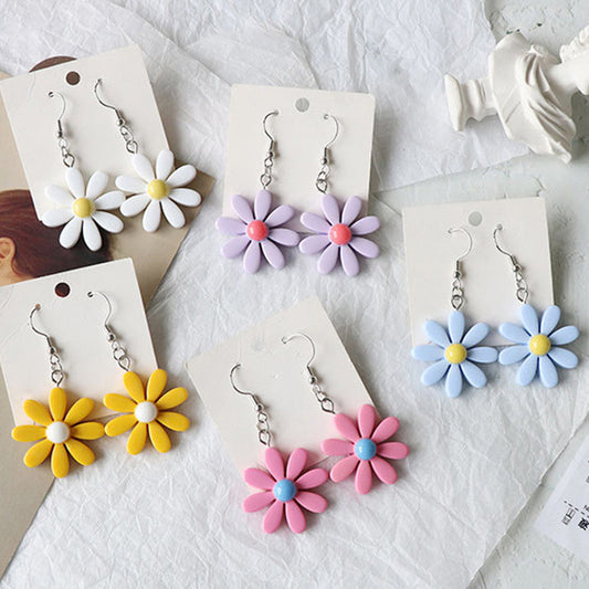 Candy Color Daisy Flowers Earrings